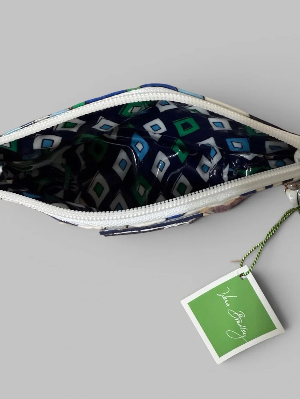 Vera Bradley Mediterranean White Petite Wristlet